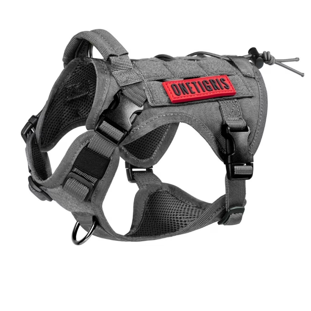 OneTigris Gray Fire Watcher 2.0 Tactical Dog Harness Size XS